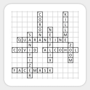 Quarantine Crossword Sticker